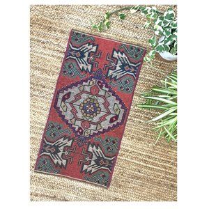 Vintage Small Boho Turkish Mini 2x3 Rug Pink